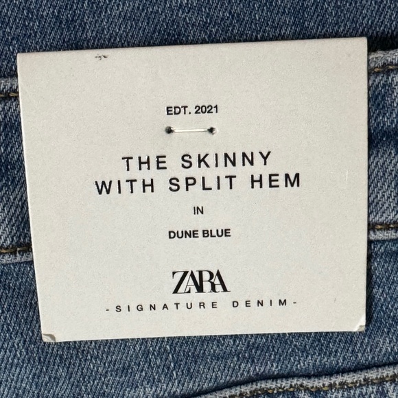 NWT Zara High Rise Skinny With Split Hem Jeans - Picture 7 of 11